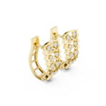 Chevron Diamond Hoop Earrings – Contemporary Luxury Collection - Image 3