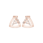 Triangular Diamond Stud Earrings – Modern Geometric Collection - Image 3