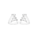 Triangular Diamond Stud Earrings – Modern Geometric Collection - Image 5