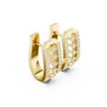 Geometric Pavé Diamond Hoop Earrings – Contemporary Luxury Collection - Image 3