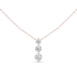 Classic Three-Stone Journey Diamond Pendant Necklace
