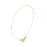 Celestial Three-Halo Diamond Mangalsutra Pendant Necklace